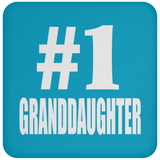 Number One #1 Granddaughter - Drink Coaster