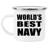 World's Best Navy - 12oz Camping Mug