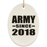 Army Since 2018 - Oval Ornament