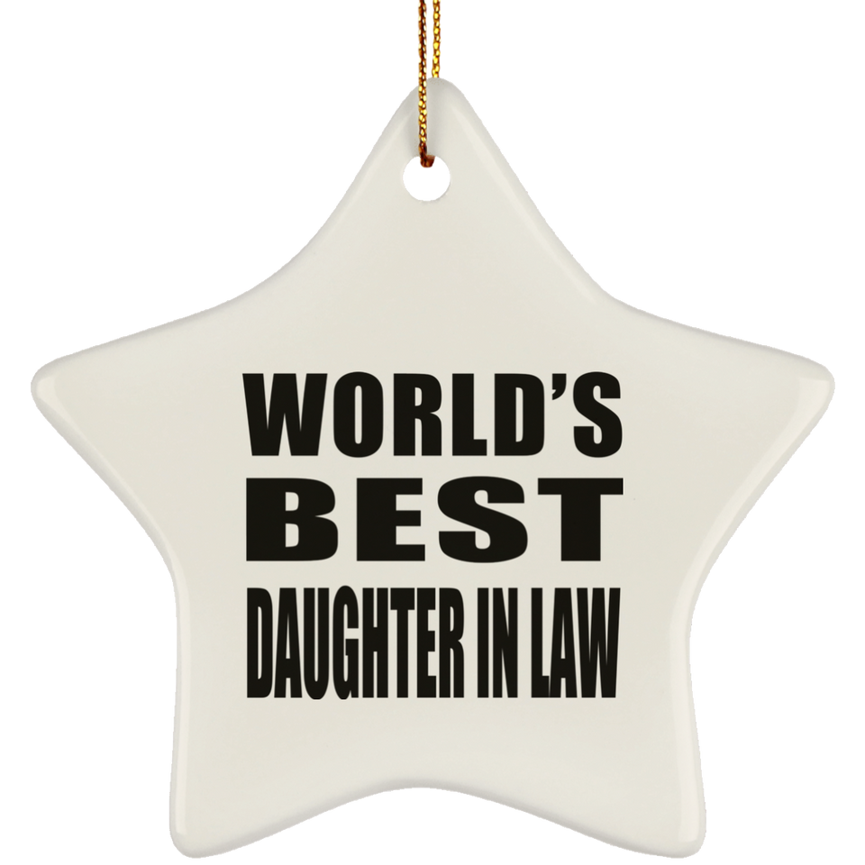 World's Best Daughter In Law - Star Ornament