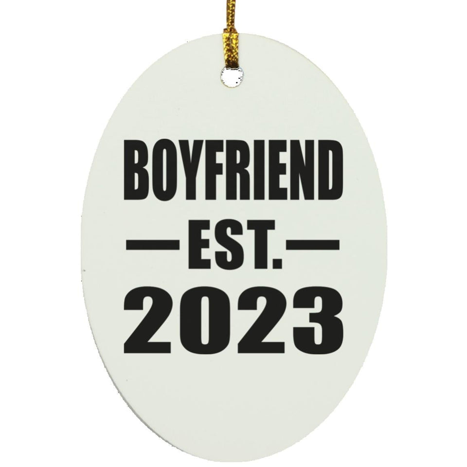 Boyfriend Established EST. 2023 - Oval Ornament