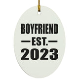 Boyfriend Established EST. 2023 - Oval Ornament