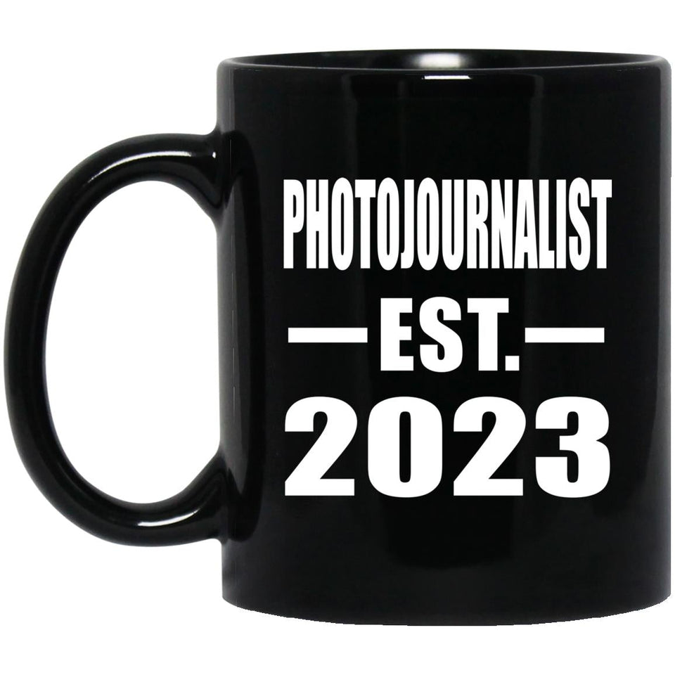Photojournalist Established EST. 2023 - 11oz Coffee Mug Black
