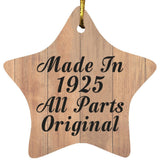 99th Birthday Made In 1925 All Parts Original - Star Ornament C