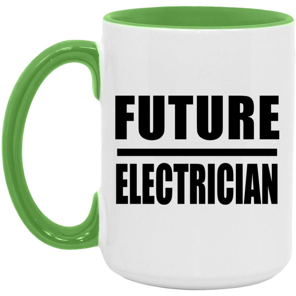 Future Electrician - 15oz Accent Mug Green