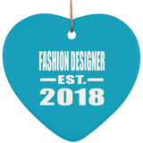 Fashion Designer Established EST. 2018 - Heart Ornament