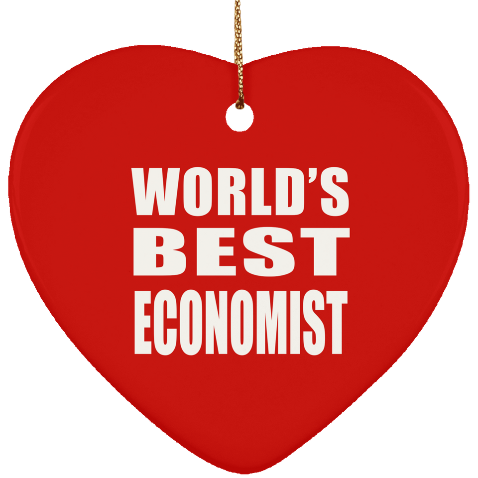 World's Best Economist - Heart Ornament