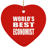 World's Best Economist - Heart Ornament
