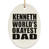Kenneth World's Okayest Dad - Oval Ornament