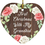 First Christmas With My Grandkid - Heart Ornament A