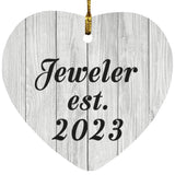 Jeweler Established Est. 2023 - Heart Ornament F
