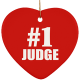 Number One #1 Judge - Heart Ornament