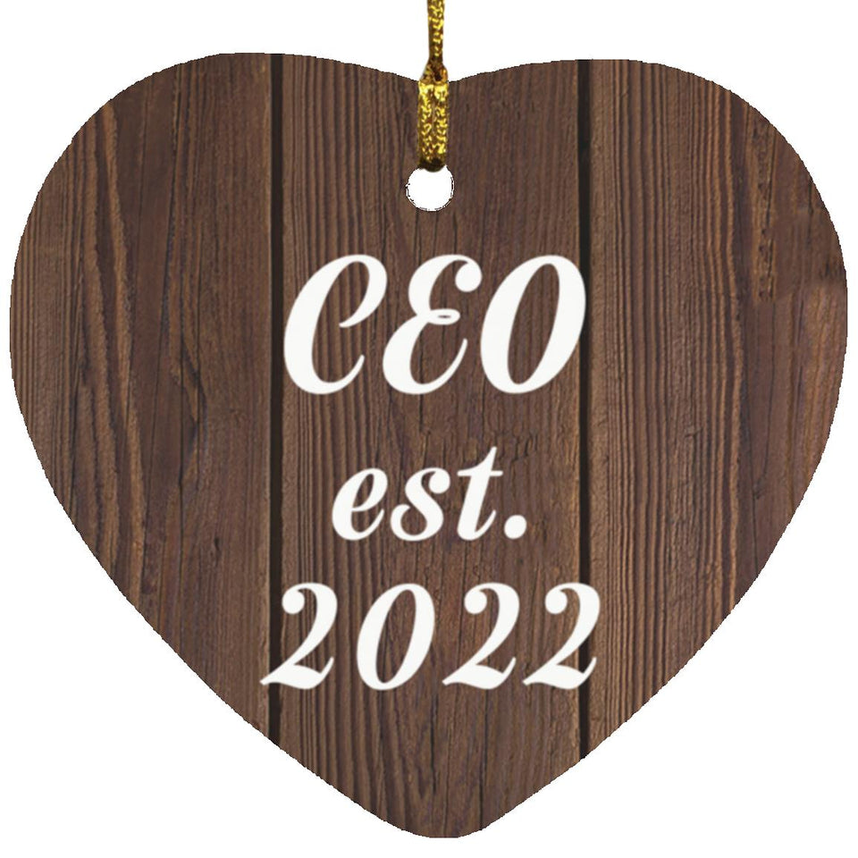 CEO Established Est. 2022 - Heart Ornament D
