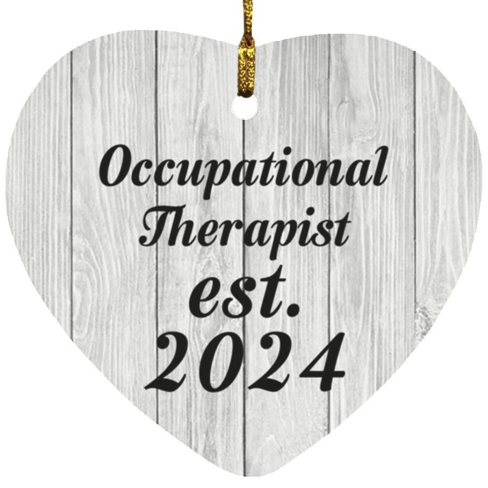 Occupational Therapist Established Est. 2024 - Heart Ornament F