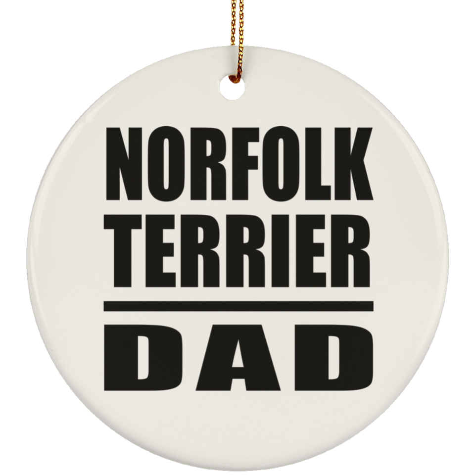Norfolk Terrier Dad - Circle Ornament