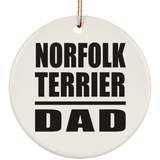 Norfolk Terrier Dad - Circle Ornament