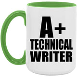 A+ Technical Writer - 15oz Accent Mug Green