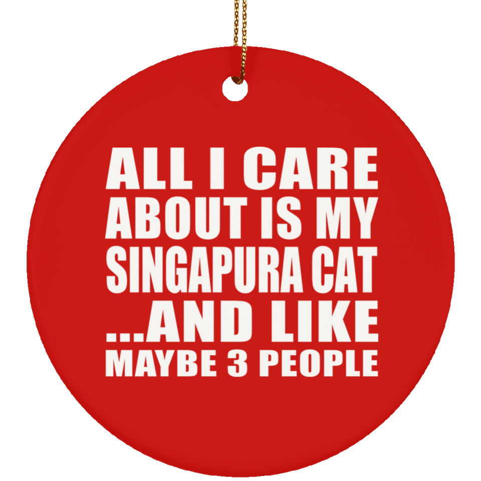 All I Care About Is My Singapura Cat - Circle Ornament