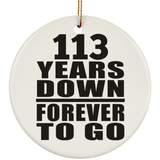 113th Anniversary 113 Years Down Forever to Go - Circle Ornament