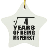 2nd Anniversary Square Root of 4 Years of Mr Perfect - Star Ornament