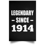 110th Birthday Legendary Since 1914 - Poster Portrait