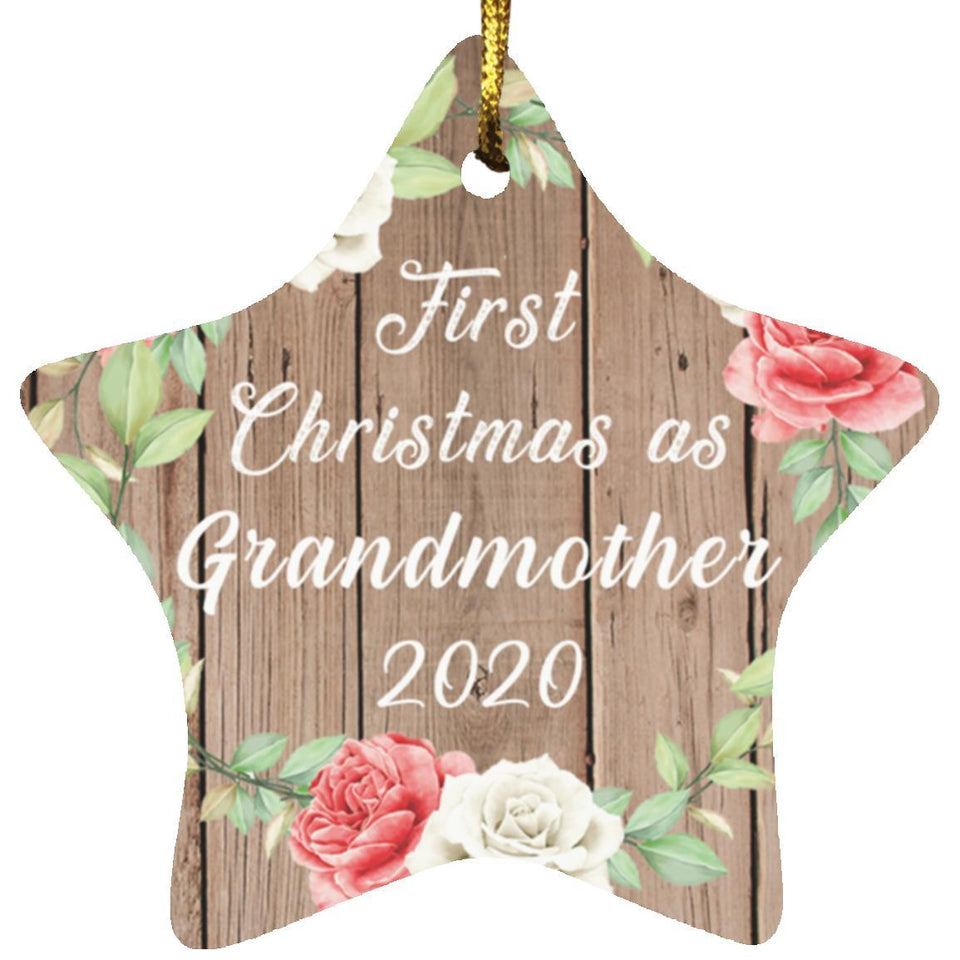 First Christmas As Grandmother 2020 - Star Ornament B