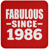 38th Birthday Fabulous Since 1986 - Drink Coaster