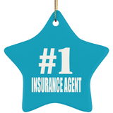 Number One #1 Insurance Agent - Star Ornament