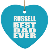 Russell Best Dad Ever - Heart Ornament