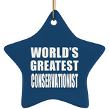 World's Greatest Conservationist - Star Ornament