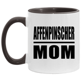 Affenpinscher Mom - 11oz Accent Mug Black