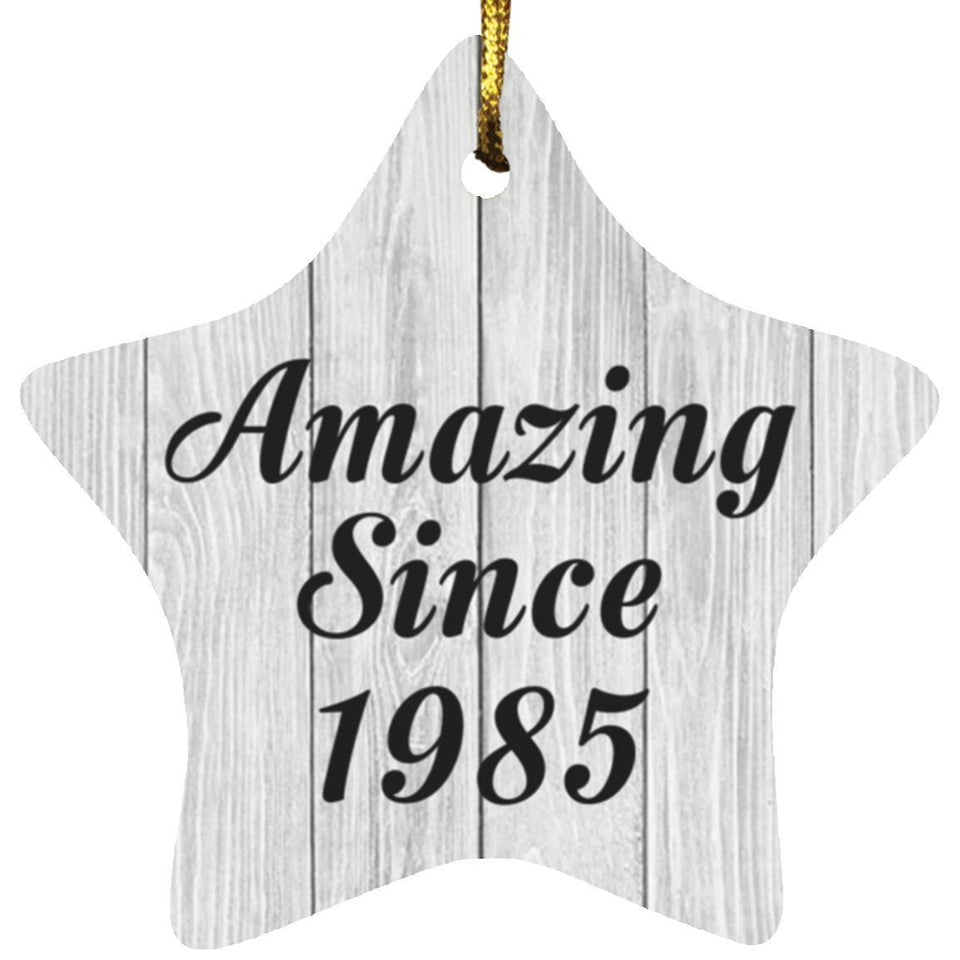 39th Birthday Amazing Since 1985 - Star Ornament F