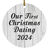 Our First Christmas Dating 2024 - Circle Ornament F