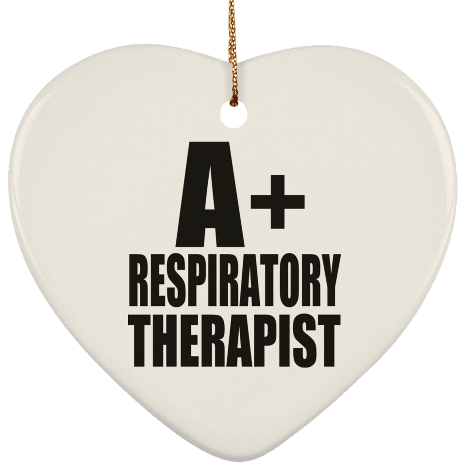A+ Respiratory Therapist - Heart Ornament