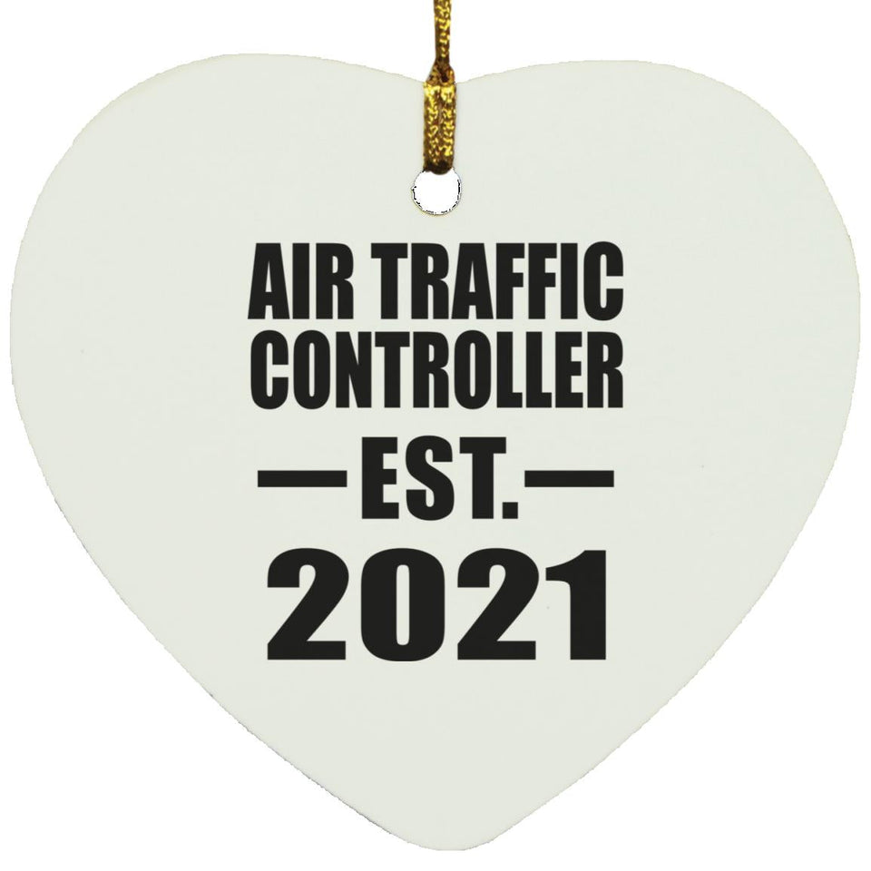 Air Traffic Controller Established EST. 2021 - Heart Ornament