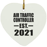 Air Traffic Controller Established EST. 2021 - Heart Ornament
