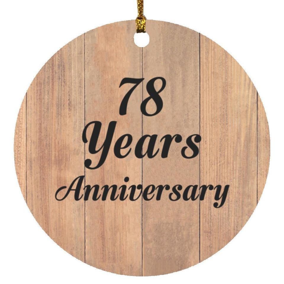 78th Anniversary 78 Years Anniversary - Circle Ornament C