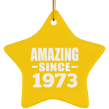 51st Birthday Amazing Since 1973 - Star Ornament