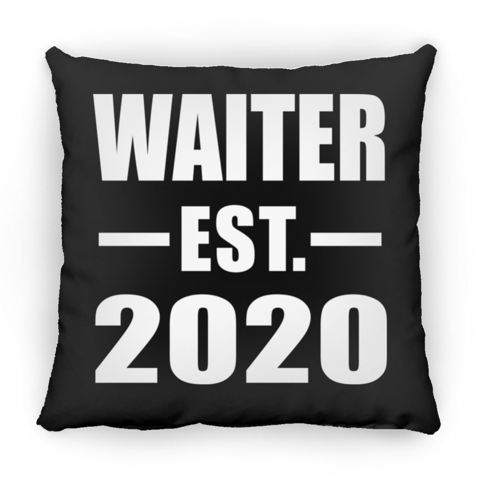 Waiter Established EST. 2020 - Throw Pillow Black