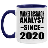 Market Research Analyst Since 2020 - 11oz Accent Mug Purple