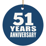 51st Anniversary 51 Years Anniversary - Circle Ornament