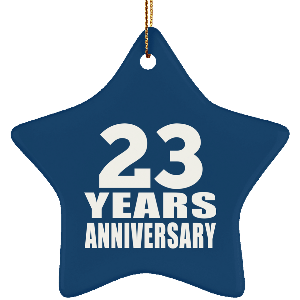 23rd Anniversary 23 Years - Star Ornament