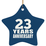 23rd Anniversary 23 Years - Star Ornament