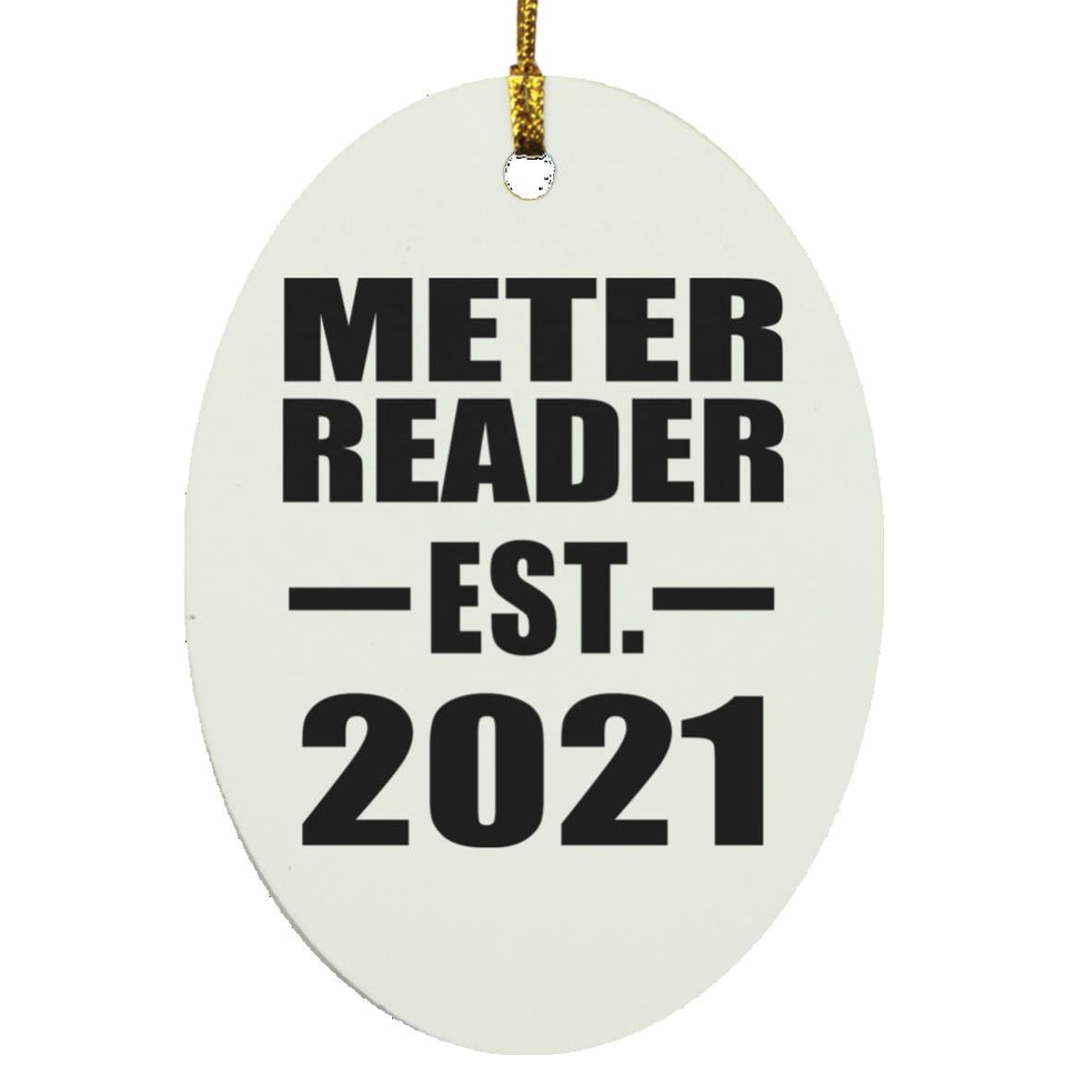 Meter Reader Established EST. 2021 - Oval Ornament