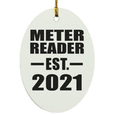 Meter Reader Established EST. 2021 - Oval Ornament