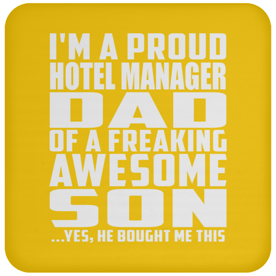 Proud Hotel Manager Dad Of Awesome Son - Drink Coaster