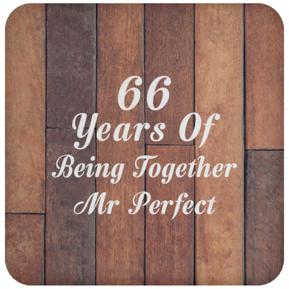 66th Anniversary 66 Years Of Being Mr Perfect - Drink Coaster E