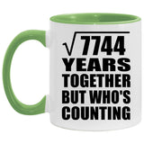 88th Anniversary Square Root of 7744 Years Who's Counting - 11oz Accent Mug Green