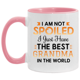 I Am Not Spoiled I Just Have The Best Grandma In The World - 11oz Accent Mug Pink