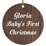 Gloria Baby's First Christmas - Circle Ornament D